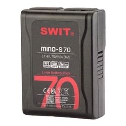Swit Mino-S70 Pocket V-Mount Akku 70Wh mit USB-C, D-tap und USB-A für Kamera und Gimbal