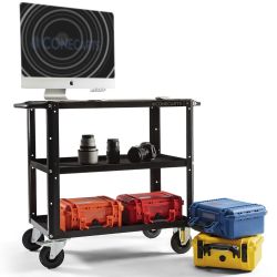 CONECARTS Small Cart - Workstation Version - drei Ebenen (CNC1#A0A00W01R3BWS)
