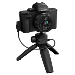 Panasonic LUMIX DC-G110 mit 12-32mm Objektiv und Stativ-Griff (DC-G110VEG-K)