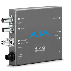 AJA HI5-12G-R-ST 12G-SDI zu HDMI 2.0 Konverter mit ST Glasfaser Receiver