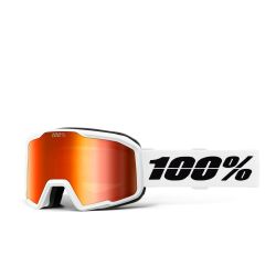 100% VALNOR Goggle White mit Red Mirror