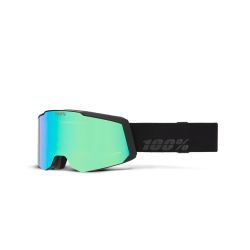 100% SNOWCRAFT S Goggle Black mit HiPER® Green Mirror