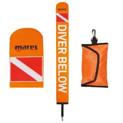 Mares Boje Diver Below in leuchtendem Orange 160cm Länge mit 20 m Leine