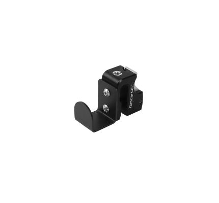 Filmcart Steel Single small flat black hook + Quick clamp with threaded hole and adapter 3/8" to 1/4"