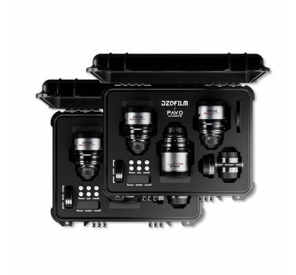 DZOFILM Pavo 2x Anamorphic 6-Lens Kit (28/32/40/55/75/100mm T2.1/T2.4) for PL/EF Mount (S35)