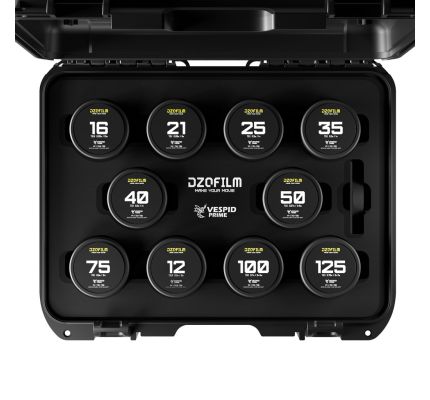 DZOFILM Vespid Prime Cine 10-Lens Kit (12/16mm T2.8 + 21/25/35/40/50/75/100/125mm T2.1)